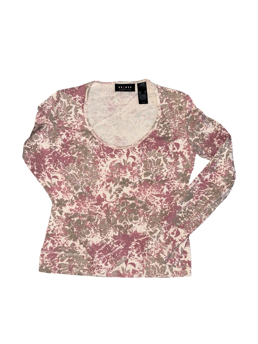 Pink Floral Long Sleeve Top